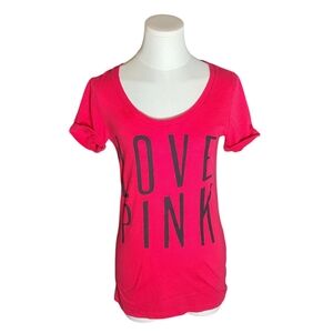 PINK Victoria's Secret Red and Black Lightweight Short Sleeve Tee Size Small